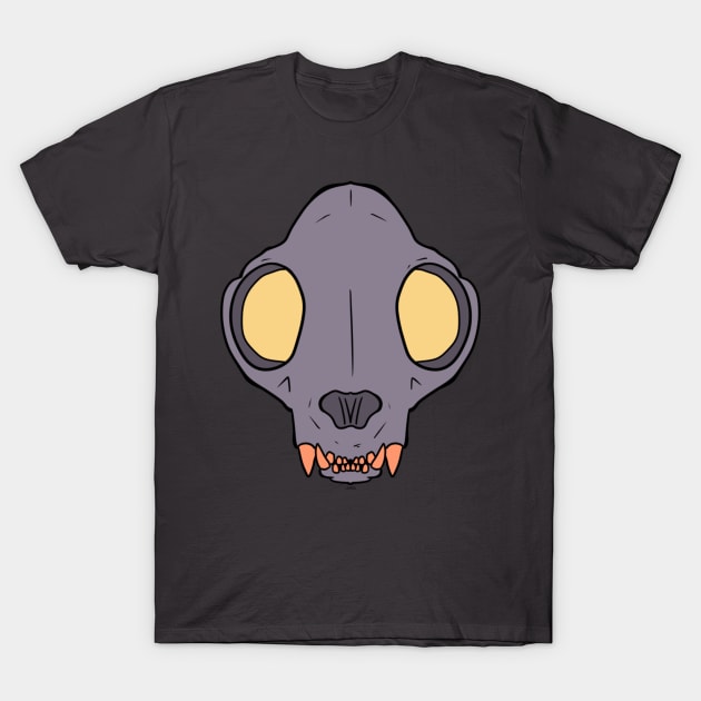 Cat Skull (war) T-Shirt by KawaiiFer